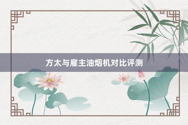 方太与雇主油烟机对比评测